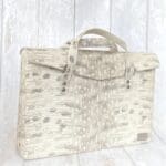 Ally Grey And Cream Lizard Print Leather