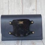 Jare Petrol Blue Nappa And Disco Light Leather Glove