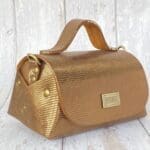 Mira Bronze & Brown Tejus Lizard Print Leather