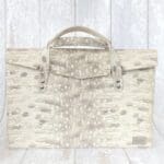 Ally Grey And Cream Lizard Print Leather