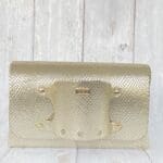 Jare Gold Snake Print Leather