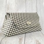Mona Black, White Abstract Leather