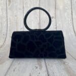 Hana Black Giraffe Print & Black Nappa
