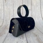 Hana Black Giraffe Print & Black Nappa
