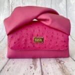 Moby Pink Ostrich Print & Pink Nappa Handle