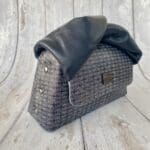 Moby Navy Blue With Off-White Diamond Pattern & Navy Blue Nappa Handle