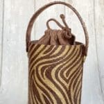 Aara Gold & Brown Zebra Print