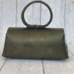 Hana Green Camouflage Print Leather