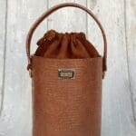 Aara Shiny Brick Lizard Print Leather