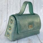 Lina Green & Silver Metallic Leather