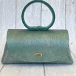 Hana Green & Silver Metallic Leather
