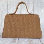Lina Tan Woven Embossed Leather