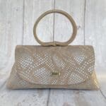 Hana Silver & Natural Snake Print Leather