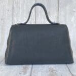 Lina Black Pebble Grain Leather