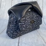 Moby Indigo Tie-Dye Print with Silver Glitter & Navy Blue Nappa Handle
