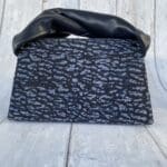 Moby Indigo Tie-Dye Print with Silver Glitter & Navy Blue Nappa Handle