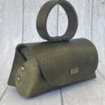 Hana Green Camouflage Print Leather