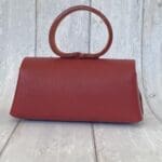 Hana Red Pebble Grain Leather
