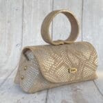 Hana Silver & Natural Snake Print Leather