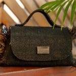 Mira Jute Black w/Raffia - Side