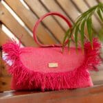 Hana Jute Light Pink w/ Raffia - Flap