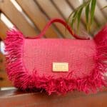Mira Jute Light Pink w/Raffia - Flap