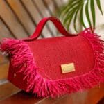 Mira Jute Pink w/Raffia - Flap