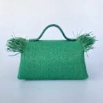 Mira Jute Green w/Raffia - Flap