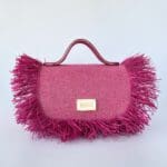 Mira Jute Light Pink w/Raffia - Flap