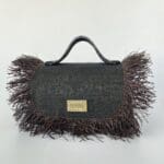 Mira Jute Black w/Raffia - Flap