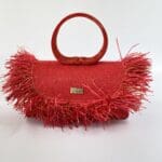 Hana Jute Red w/ Raffia - Flap