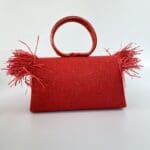 Hana Jute Red w/ Raffia - Flap