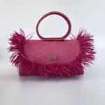 Hana Jute Light Pink w/ Raffia - Flap