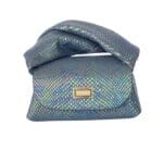 Nury Blue Iridiscent Snake Print
