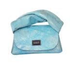 Nury Sky Blue & Silver Sponge Print