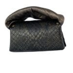 Ṣeyi Black & Bronze Python Print & Distressed Nappa