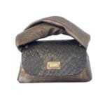 Nury Black & Bronze Python Print & Distressed Nappa