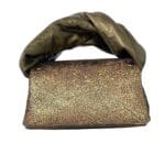 Nury Green Bronze Crumpled & Gold Mosaic Print