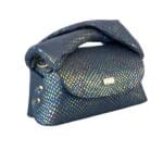 Ṣeyi Blue Iridiscent Snake Print