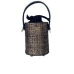 Lara Black & Gold Tweed Effect