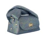 Nury Blue Iridiscent Snake Print