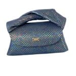 Ṣeyi Blue Iridiscent Snake Print