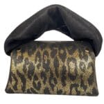 Nury Gold & Black Leopard Print