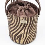 Aara Brown & Gold Zebra Print on Snake Print