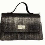 Mila Black & Bronze Stripe Lizard Print
