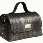 Mila Black & Bronze Stripe Lizard Print