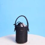Lara Micro Bucket Bag - Jute w/ Hand Dyed Cotton