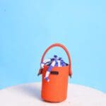 Lara Micro Bucket Bag - Jute w/ Hand Dyed Cotton