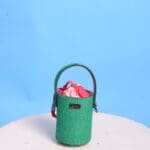 Lara Micro Bucket Bag - Jute w/ Hand Dyed Cotton