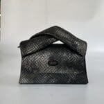Moby Distressed Black & Silver Woven Print